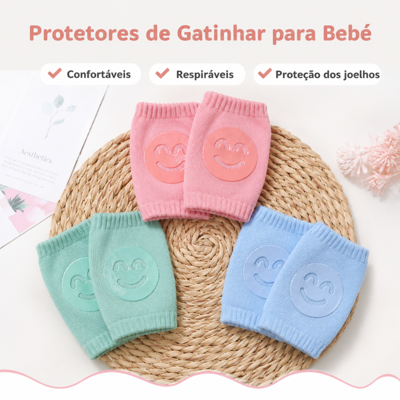 Protetores de Gatinhar para Bebé - Protege os Joelhos Durante o Gatinhar