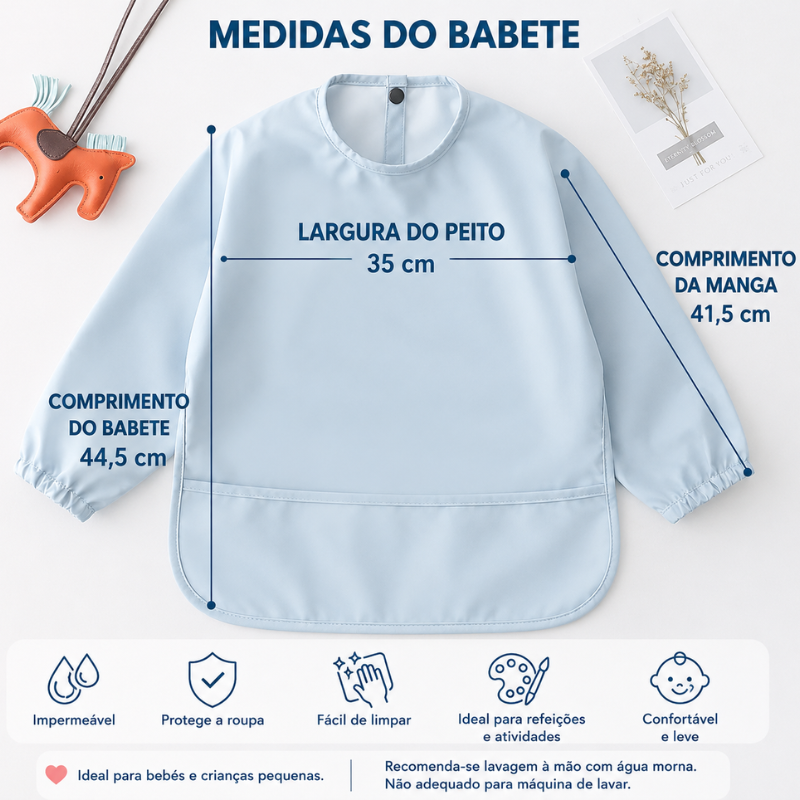 Babete Impermeável com Mangas Compridas