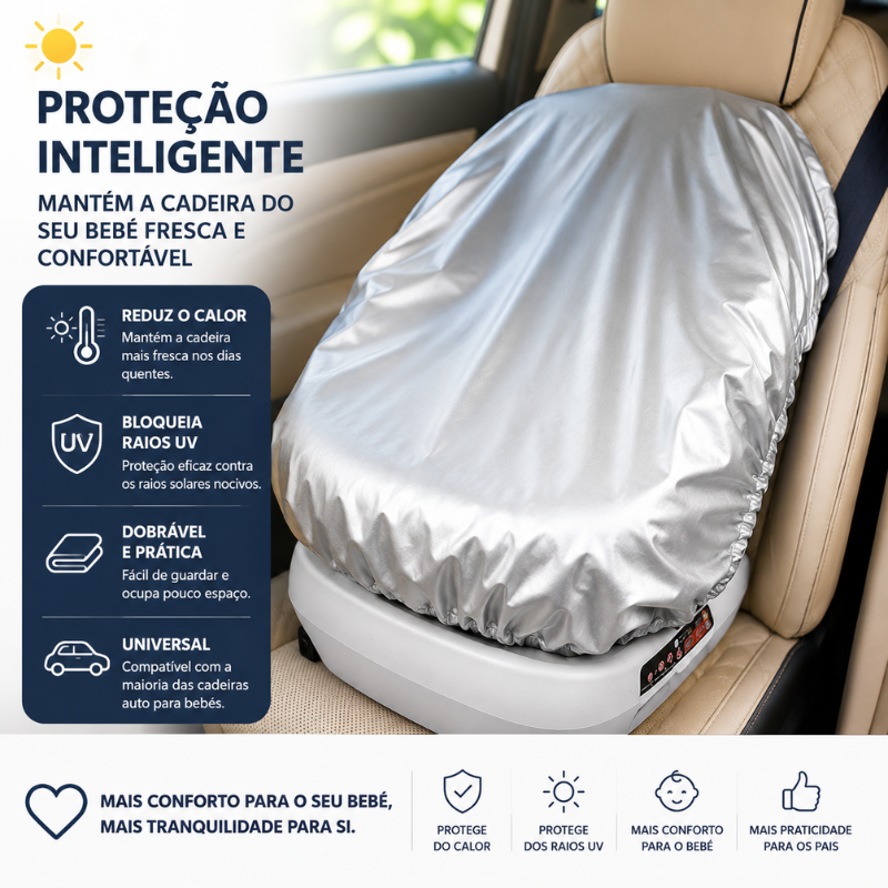 Capa Protetora para Cadeira Auto de Bebé – Menos Calor e Mais Conforto