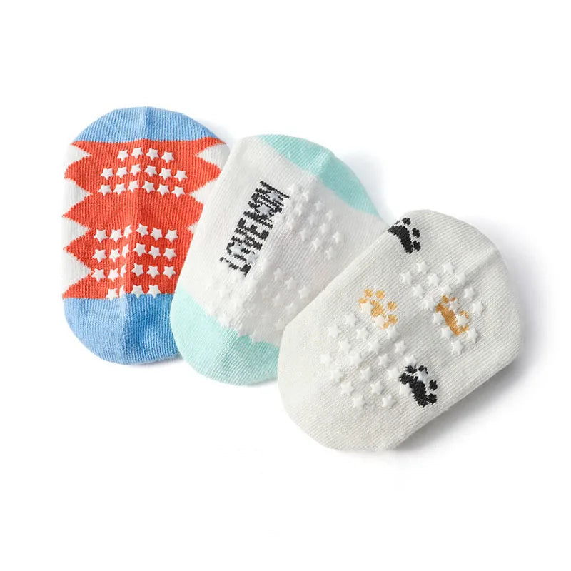 Meias Antiderrapantes para Bebé e Criança – Pack 6 Pares com Animais