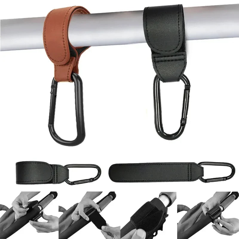 Suporte Universal para Carrinho – Gancho Reforçado 360º em Couro